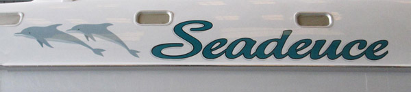 seadeuce boat lettering